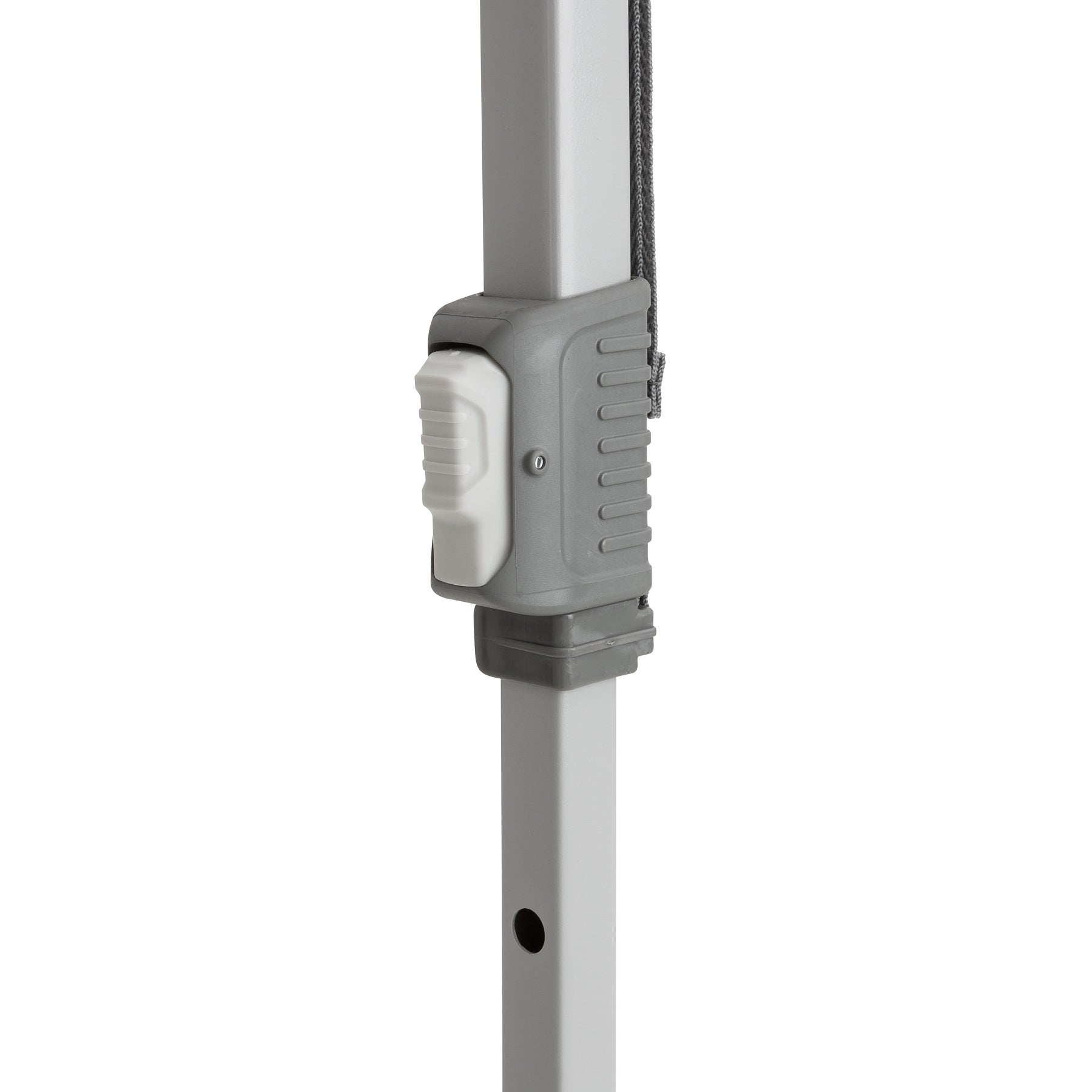  A large, orange and gray CORE 10' x 10' instant canopy, also known as a gazebo. The canopy has a pop-up design for quick and easy setup, and it provides shade and shelter for outdoor activities.