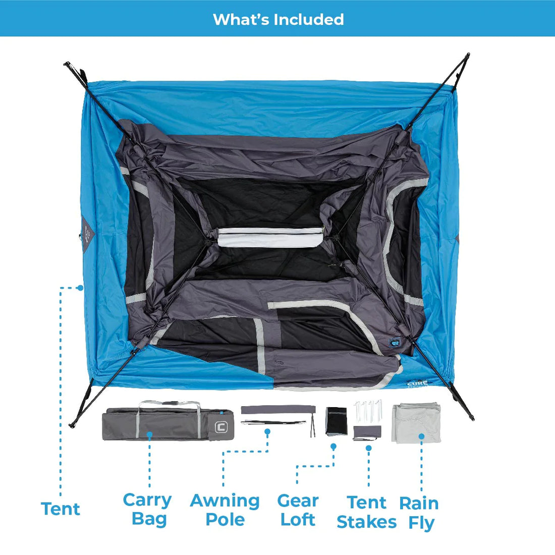 CORE 6 Person Lighted Instant Cabin Tent 11’ x 9’