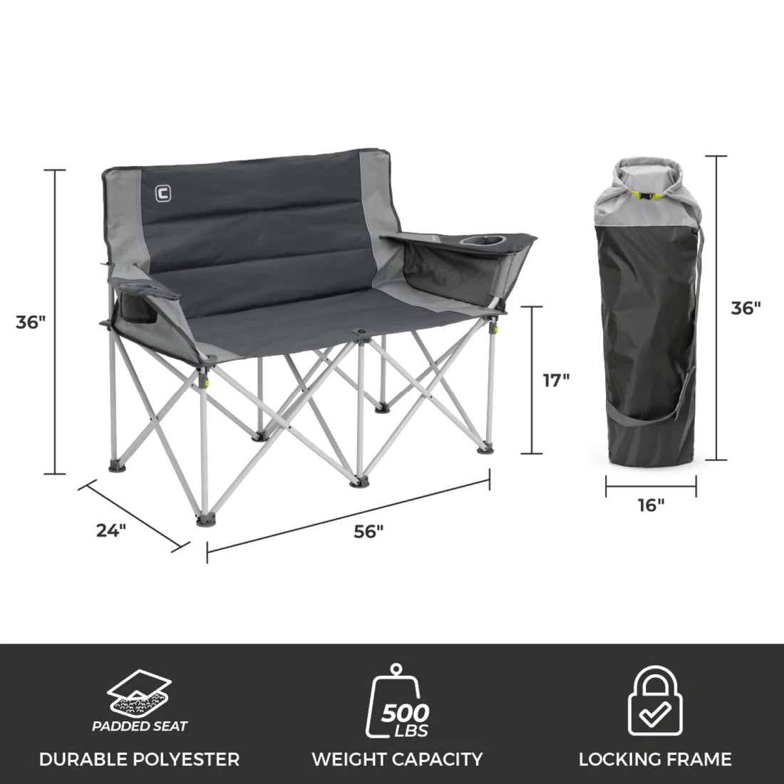 CORE Loveseat Double Outdoor Camp Chair