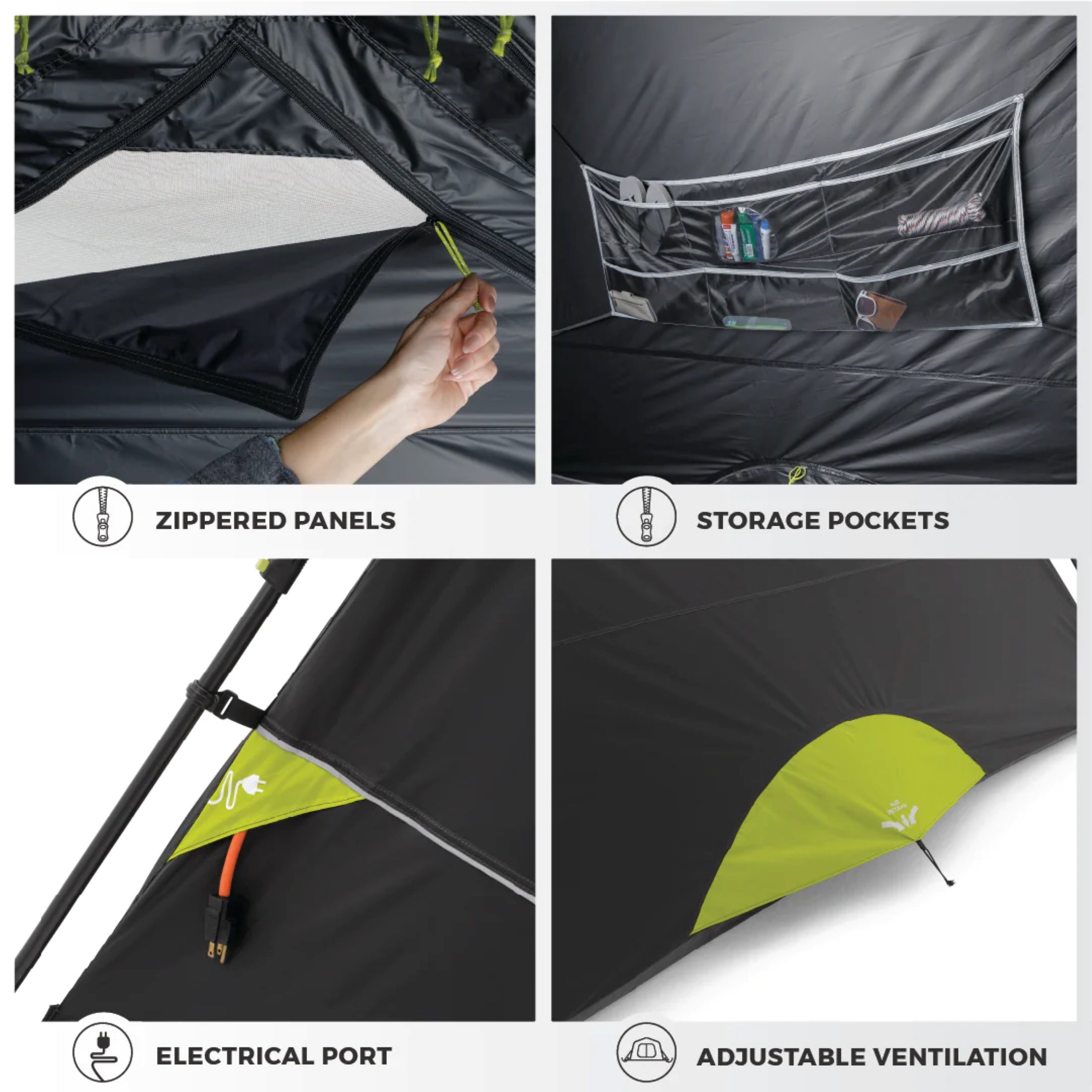 خيمة CORE 6 أشخاص فورية بمساحة 11 × 9 أقدام