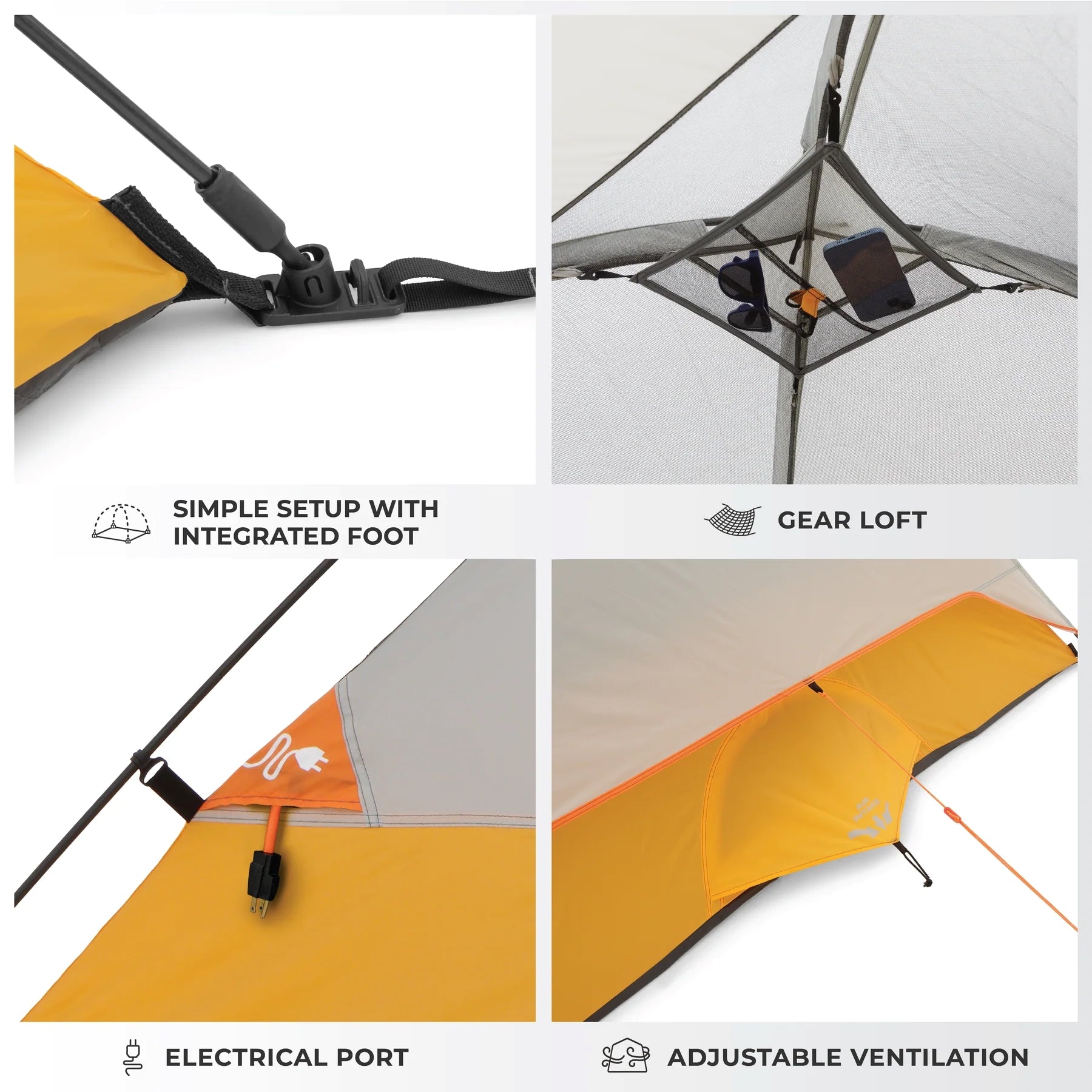 CORE 3 Person Dome Backpacking Tent 7' x 7'