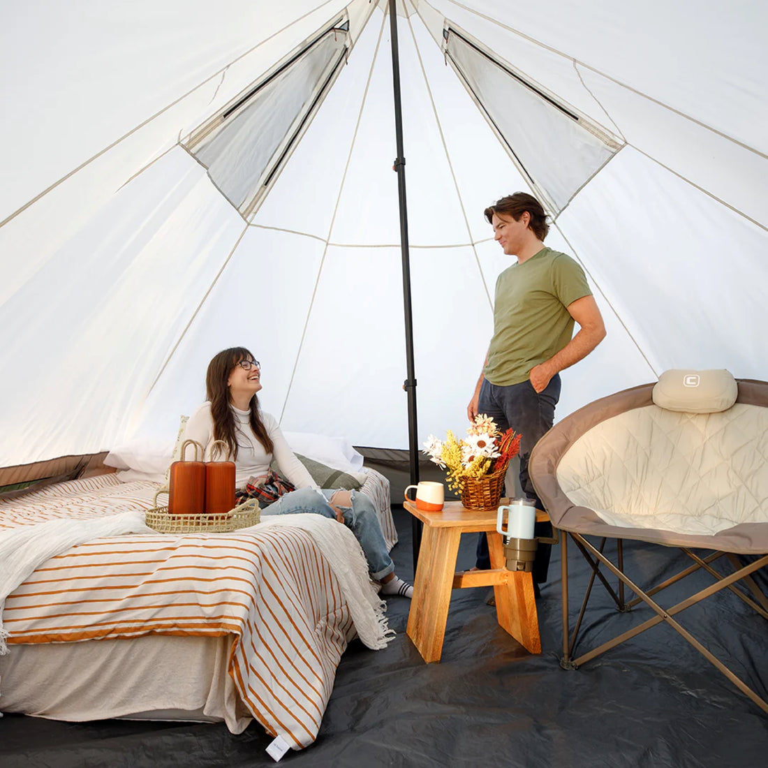 CORE 6 Person Lighted Bell Tent 13' x 12'