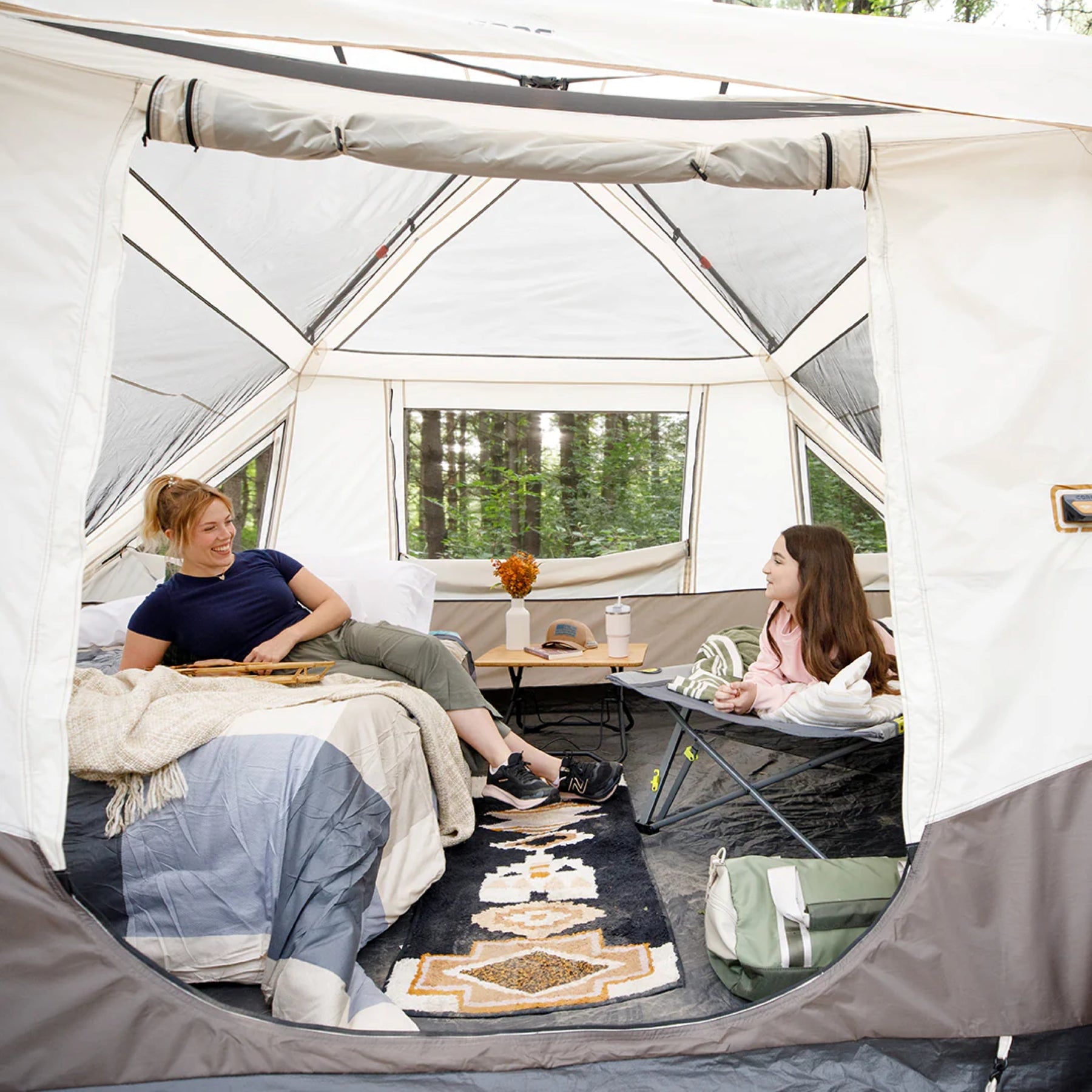 CORE 10 Person Lighted Instant Pyramid Tent 16' x 9'