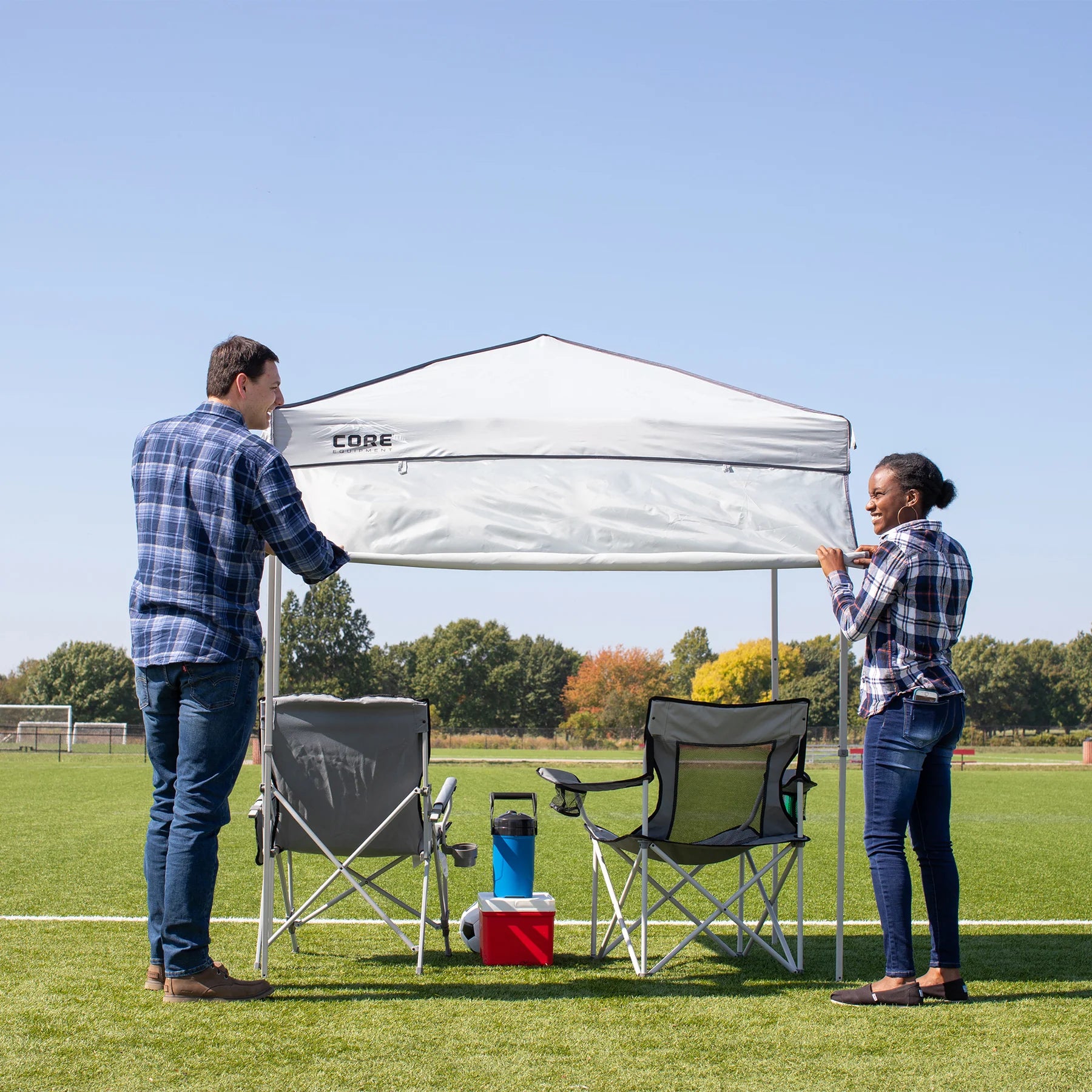 Half shop shade tent