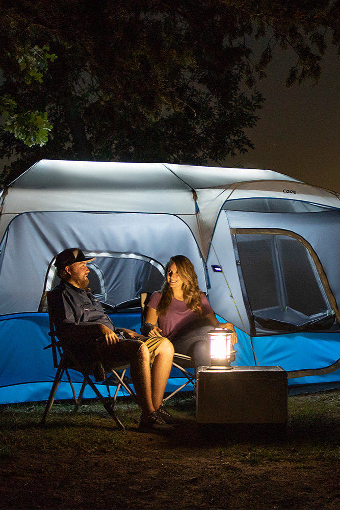 خيمة CORE المضاءة الفورية المكونة من 9 أشخاص مقاس 14 × 9 أقدام 