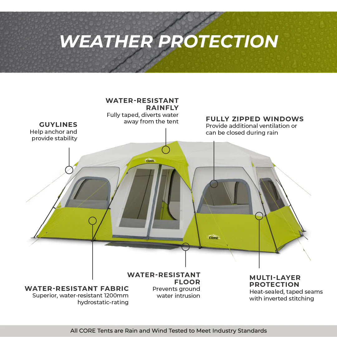 CORE 12 Person Instant Cabin Tent 18' x 10'