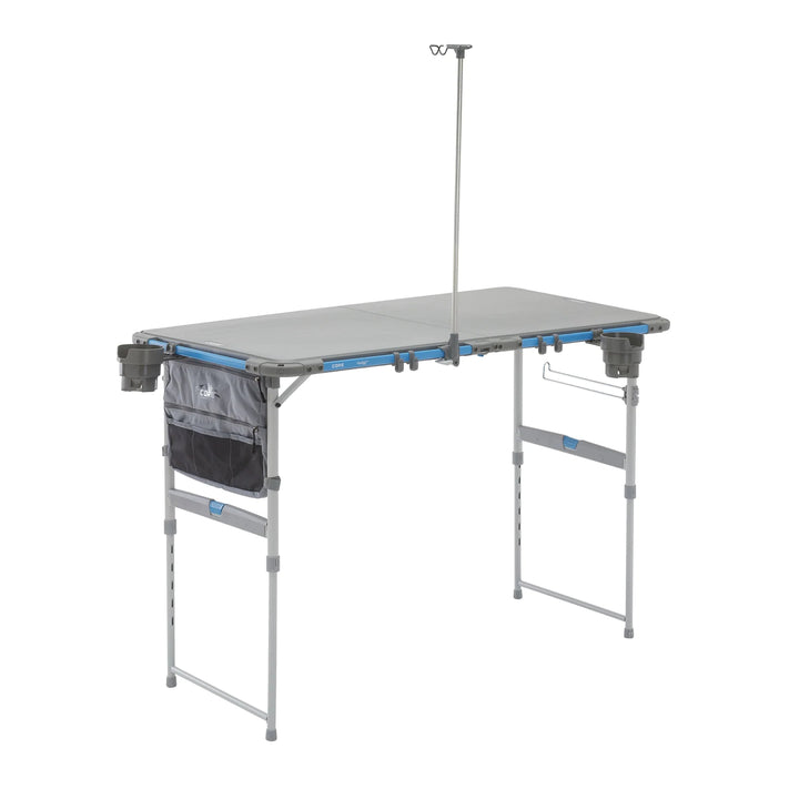 CORE 4-Foot Outdoor Table with FlexRail – Lightweight Foldable Camping Table with Adjustable Height for cooking
