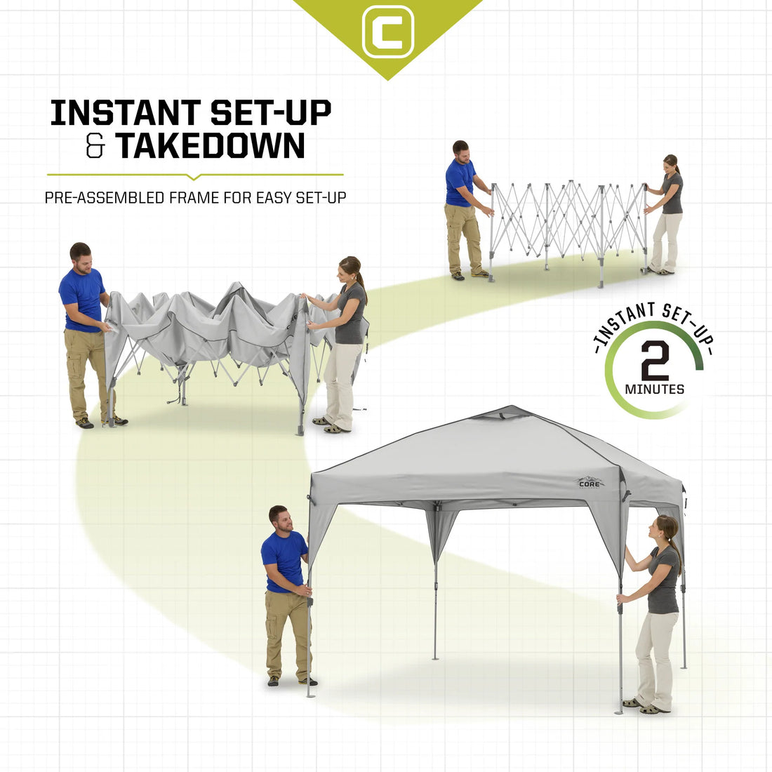 CORE 10' x 10' Instant Canopy (Gazebo)