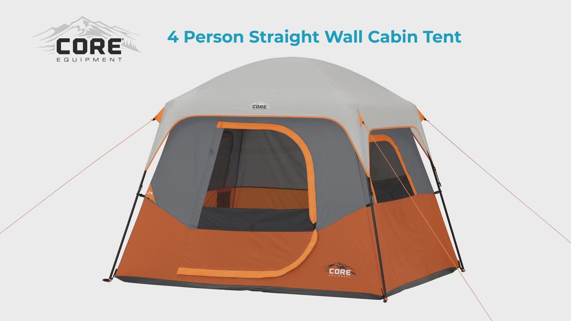 Core 4 person straight wall cabin tent - Matthews Auctioneers