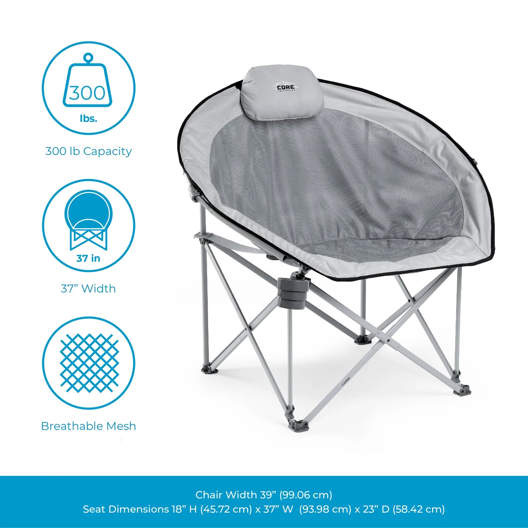 CORE Oversized Round Chair Mesh