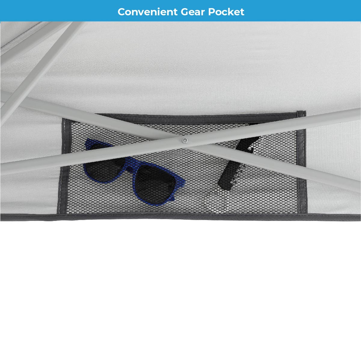 مظلة CORE 6 × 4 أقدام فورية (شرفة) مع جدار نصف شمسي