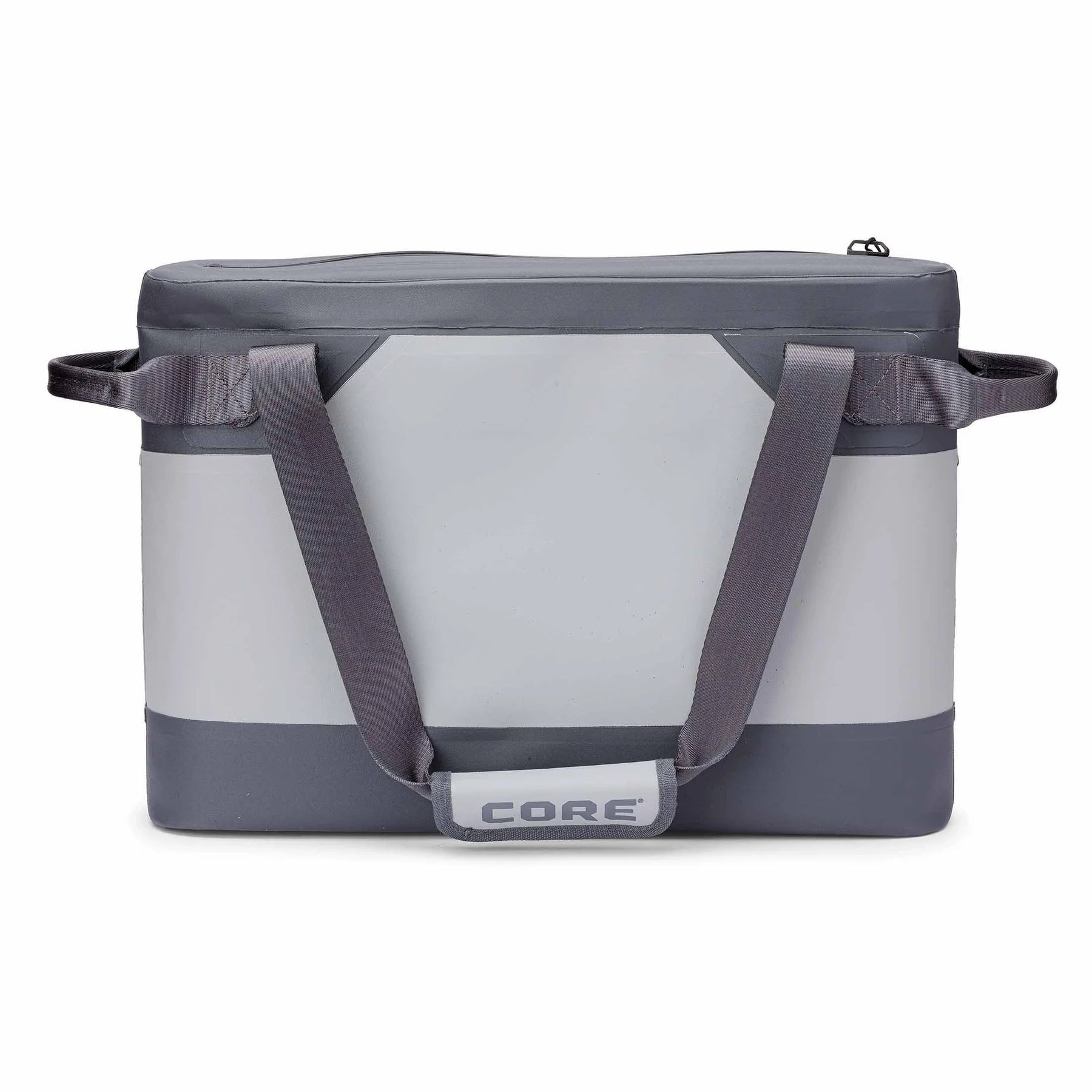 A blue CORE 10-liter soft cooler tote with a padded, insulated interior. The cooler is designed to hold up to 12 cans or other beverages and features a comfortable carrying handle.