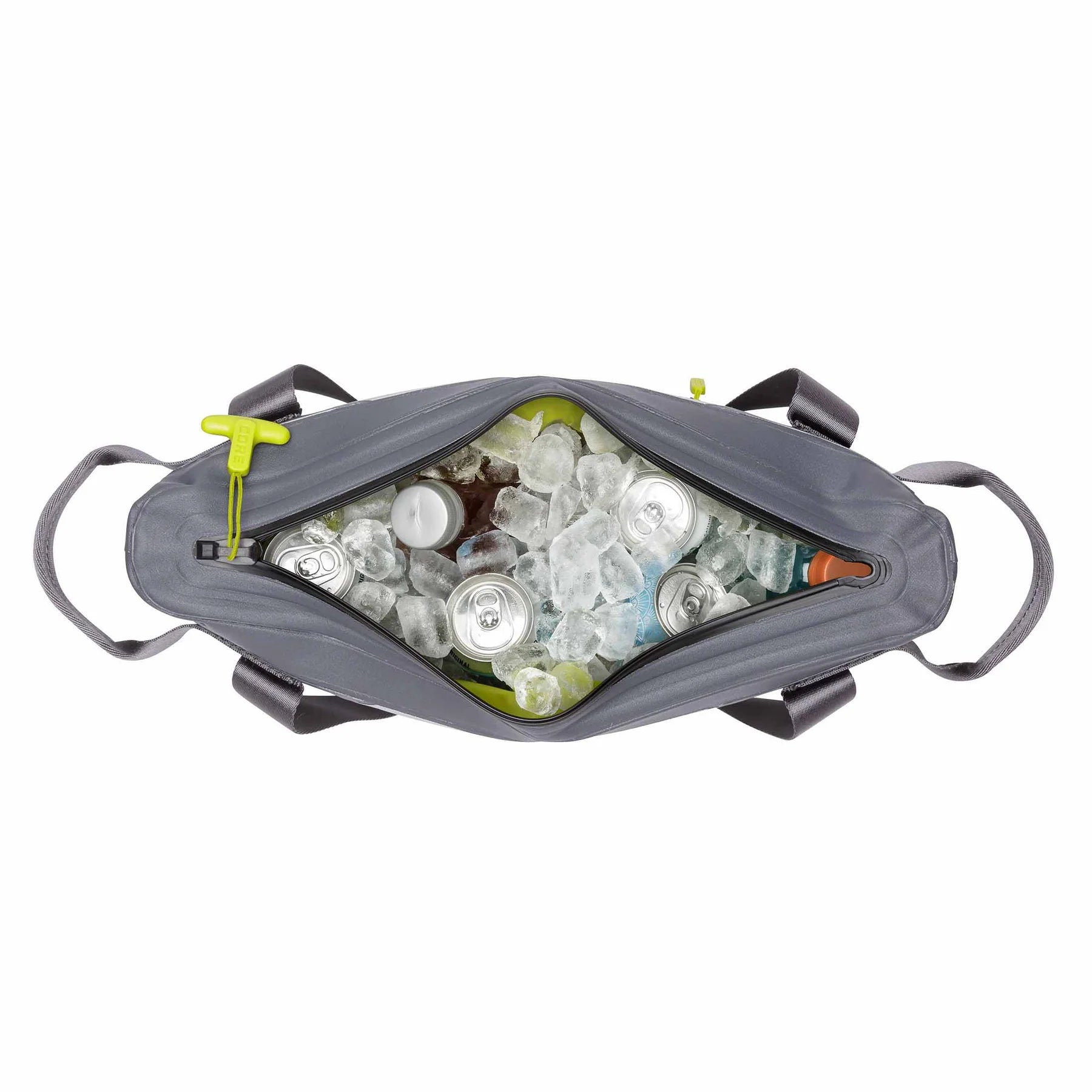 A blue CORE 10-liter soft cooler tote with a padded, insulated interior. The cooler is designed to hold up to 12 cans or other beverages and features a comfortable carrying handle.