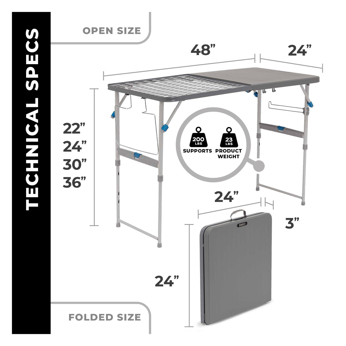 CORE 4 Foot Tailgating Table