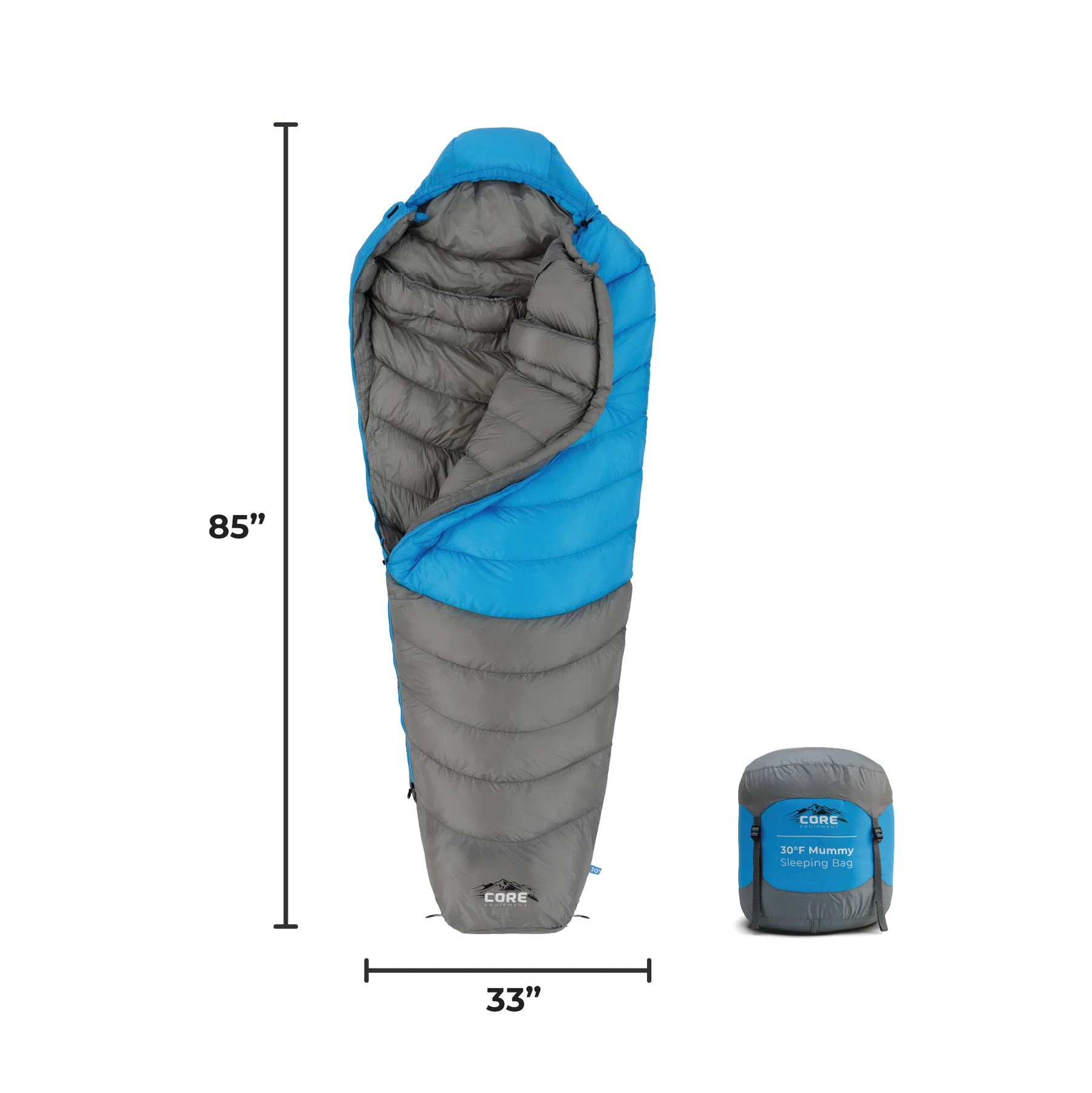 CORE 30 Degree Mummy Sleeping Bag
