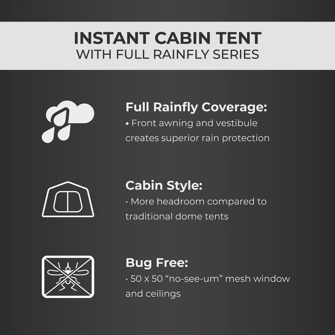 CORE 9 Person Instant Cabin Tent with Full Rainfly 14' x 9'