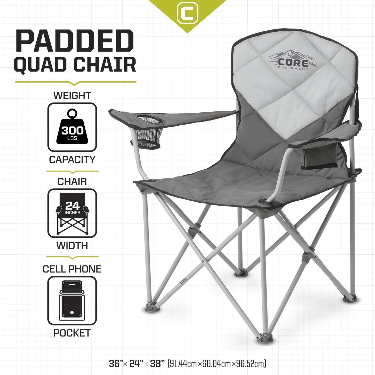 CORE Quad Chair Padded – outdoorlife.ae